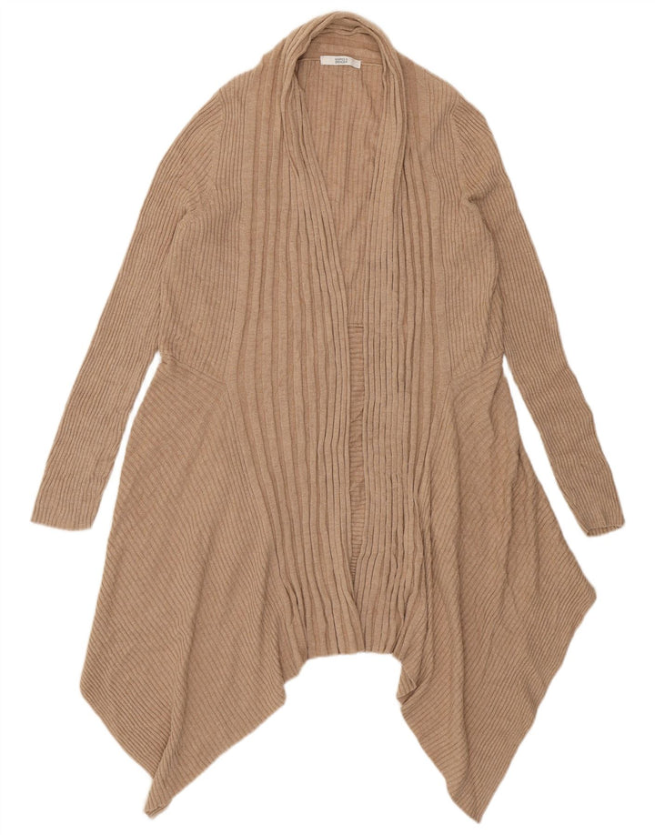 Pulover cardigan deschis asimetric pentru femei Marks & Spencer UK 16 mare bej
