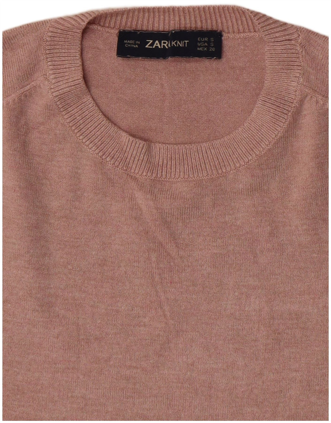 Pulover pentru damă Zara, cu gât turnut, UK 8 Mic, roz