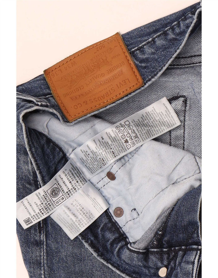Blugi conici pentru bărbați Levi's 502 W34 L36 Bumbac albastru