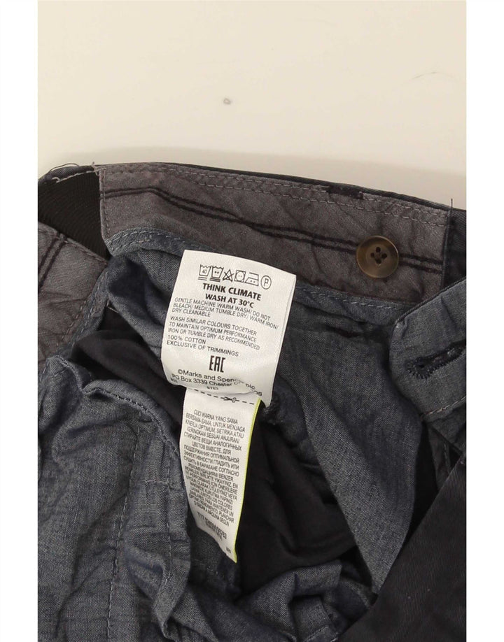 Pantaloni chino obișnuiți pentru bărbați Marks & Spencer L34 L29 Bumbac bleumarin