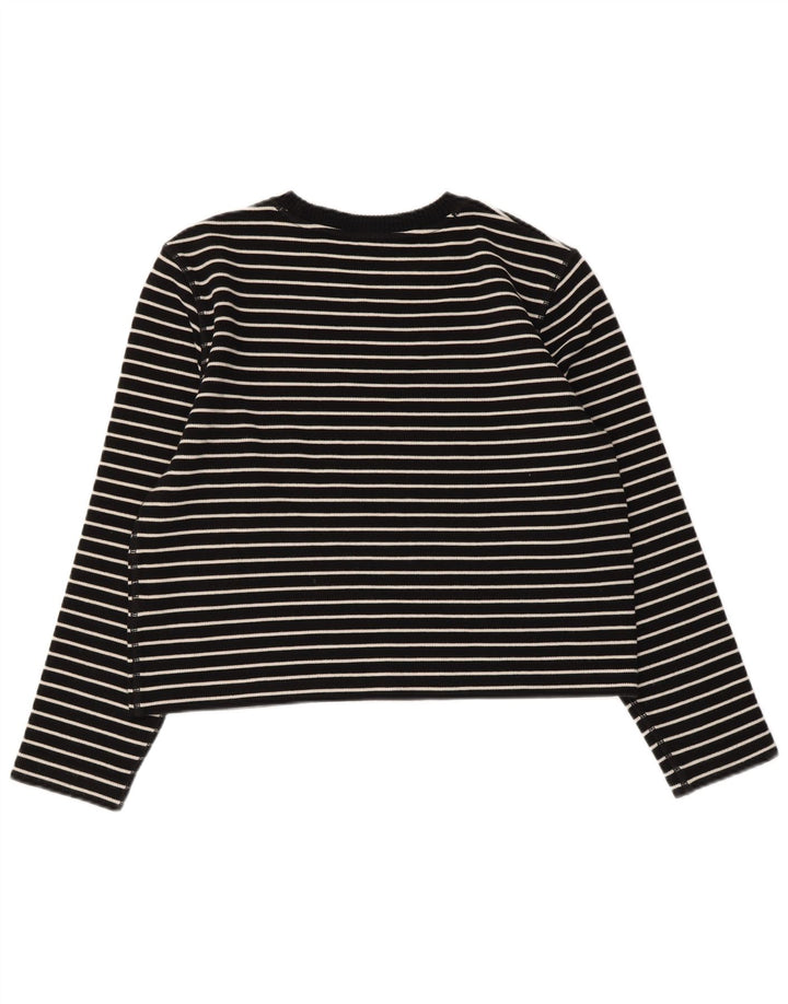 Top pentru femei Massimo Dutti cu mânecă lungă UK 14, bumbac cu dungi negre medii