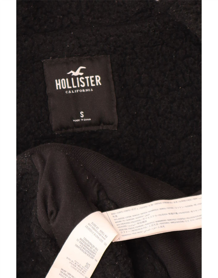 Pulover HOLLISTER pentru bărbați, cu fermoar și grafic, bumbac mic, negru