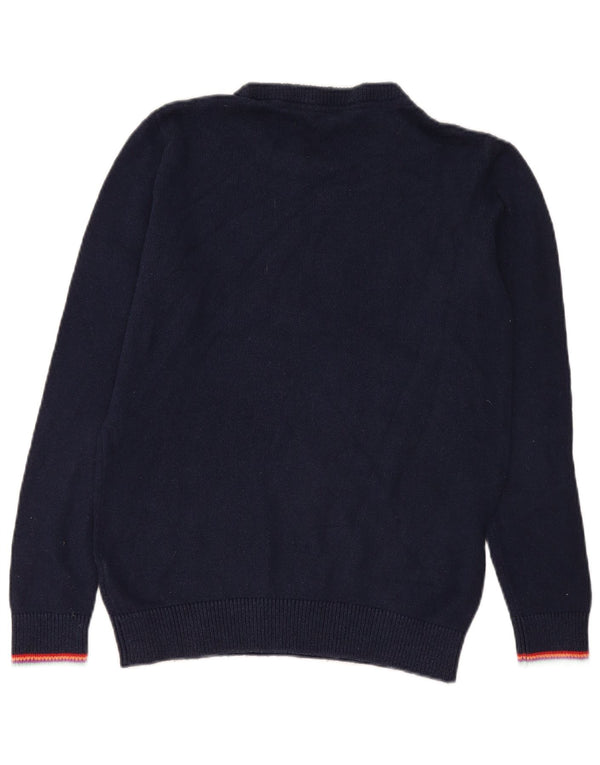 Crew Clothing Pulover cu gât grafic pentru femei UK 12 Medium Bleumarin