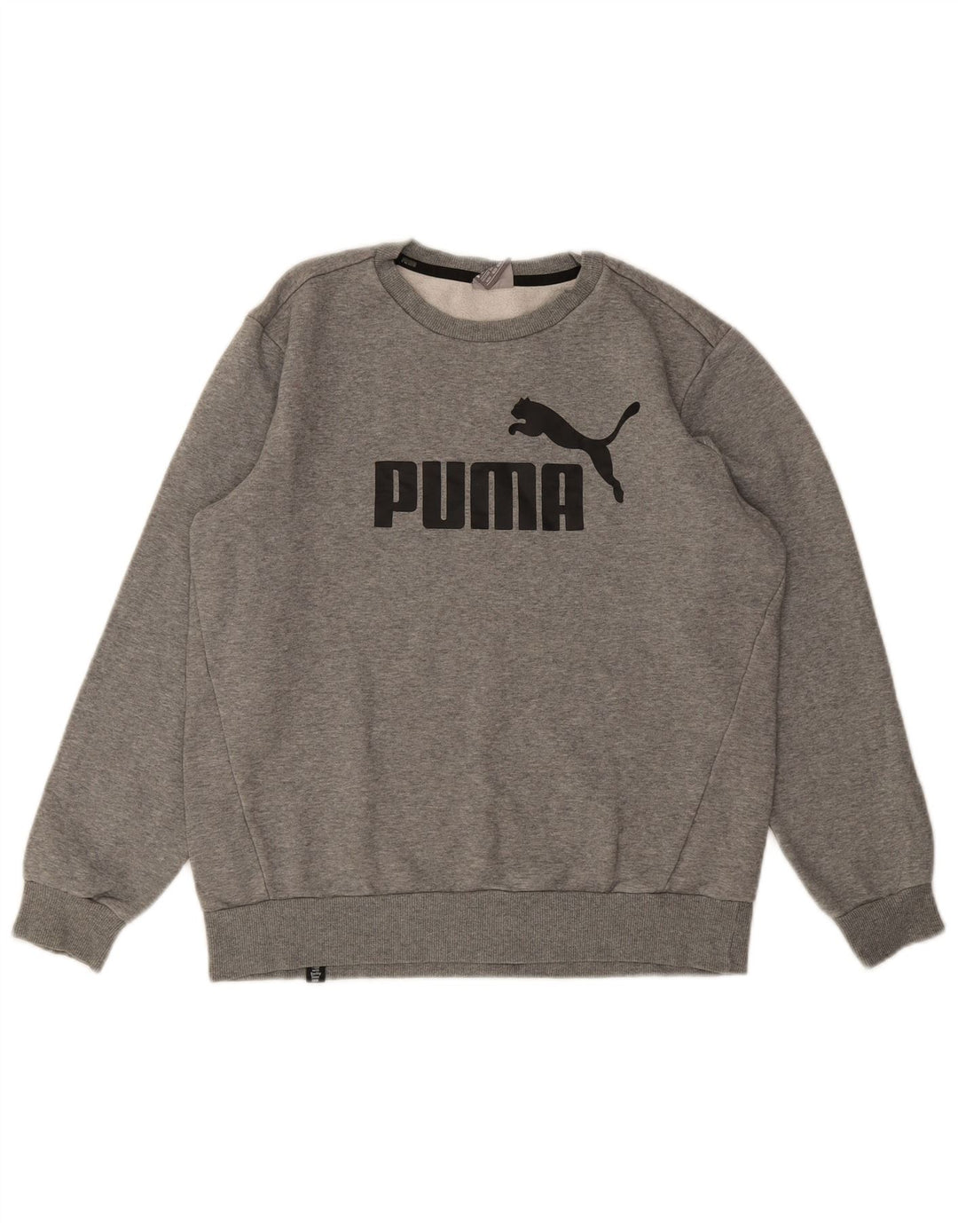 Pulover grafic pentru bărbați PUMA, bumbac cu pete, gri mediu