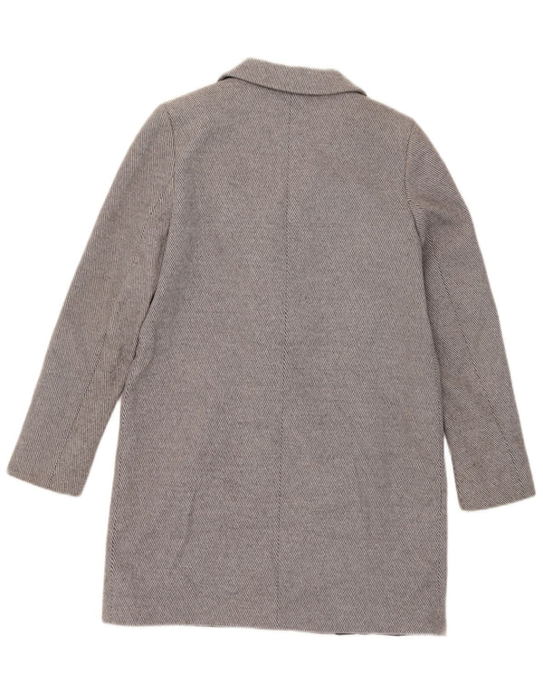Palton dublu piept pentru femei Zara UK 6 XS bumbac cu dungi gri