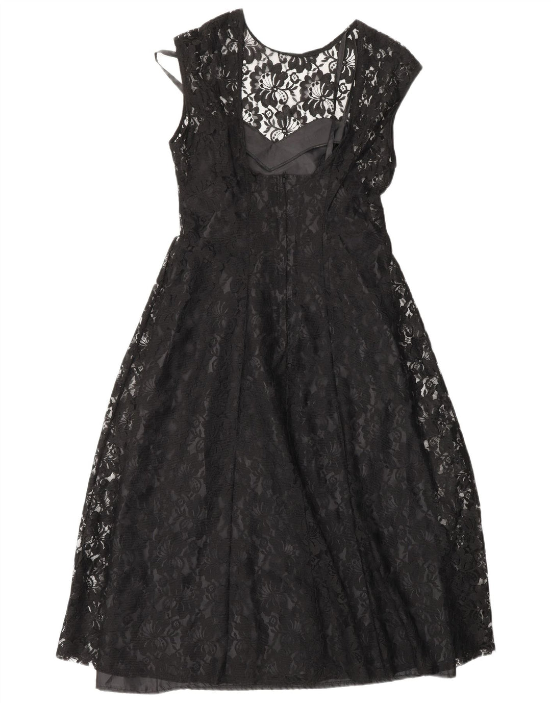 CLASIC Rochie A-Line pentru femei UK 12 Medium Black Floral Nylon