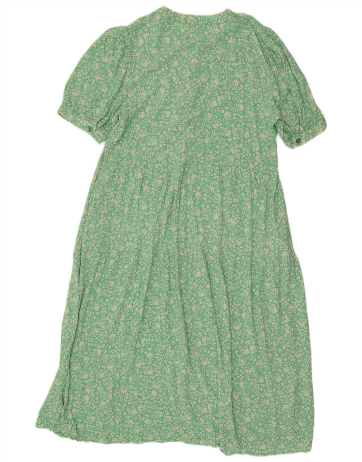 Rochie Maxi pentru femei Marks & Spencer UK 14 Medium Green Floral Viscose