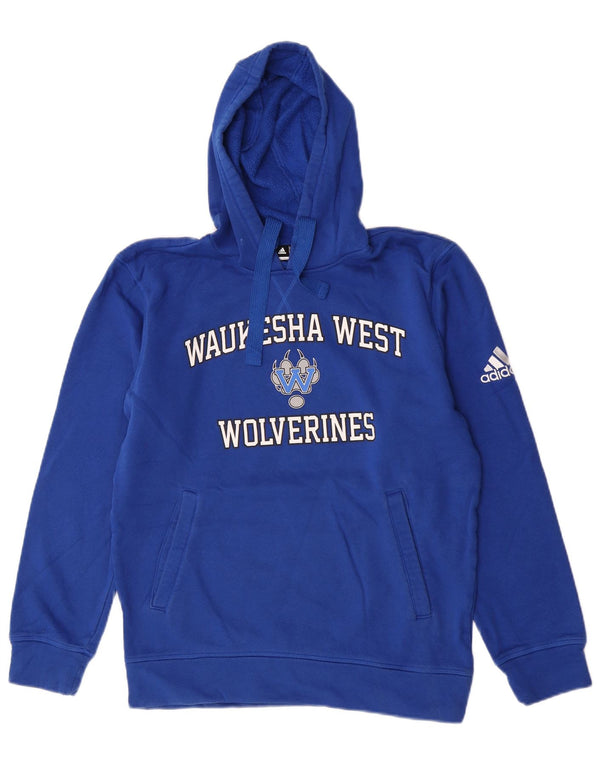 Jumper Adidas Wolverines Graphic Hoodie pentru bărbați, albastru mic