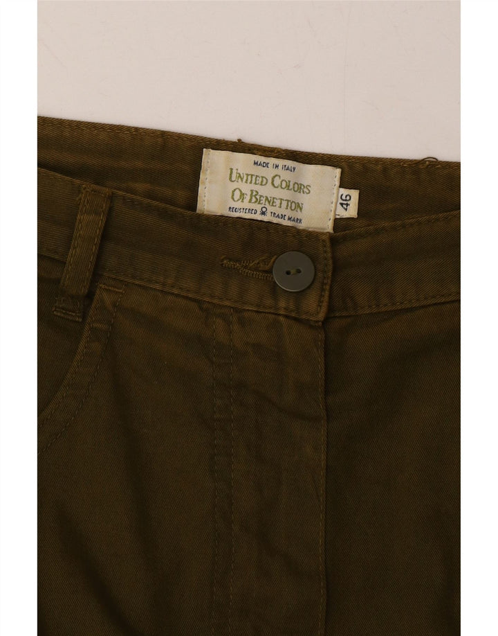 BENETTON Womens Denim Skirt IT 46 Large W30 Khaki Vintage Benetton and Second-Hand Benetton from Messina Hembry 