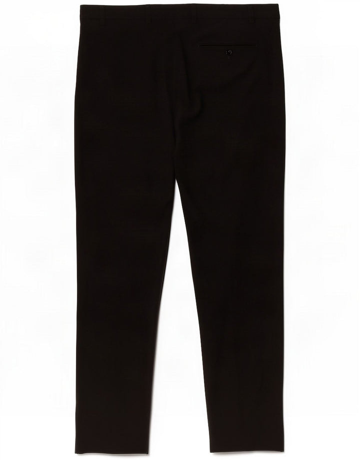 Marks & Spencer Pantaloni de costum drept bărbați W40 L33 Poliester negru