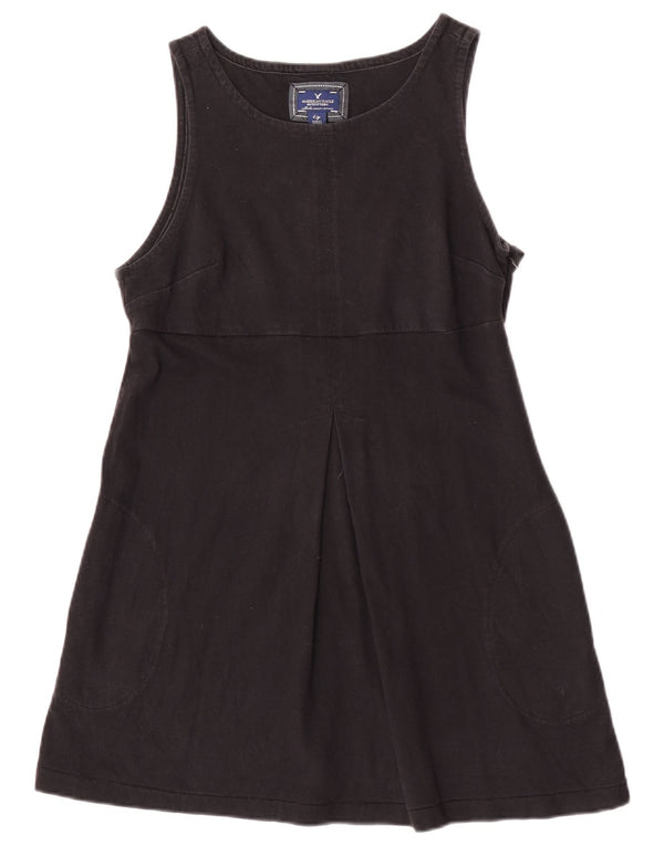 Rochie A-Line fără mâneci pentru femei American Eagle UK 14 Bumbac negru mare