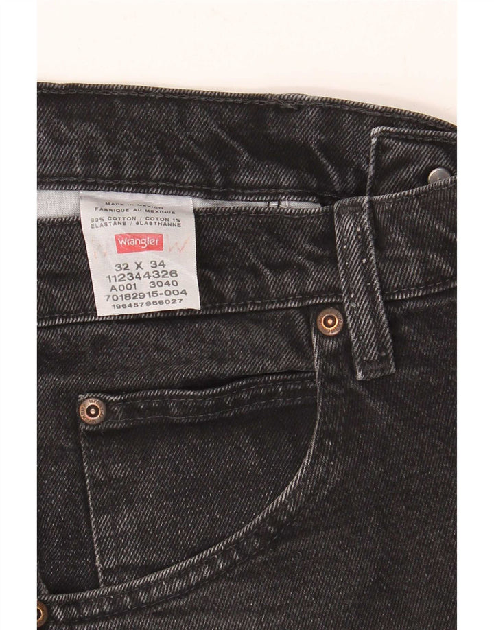 Blugi drepti pentru bărbați Wrangler W32 L34 bumbac negru