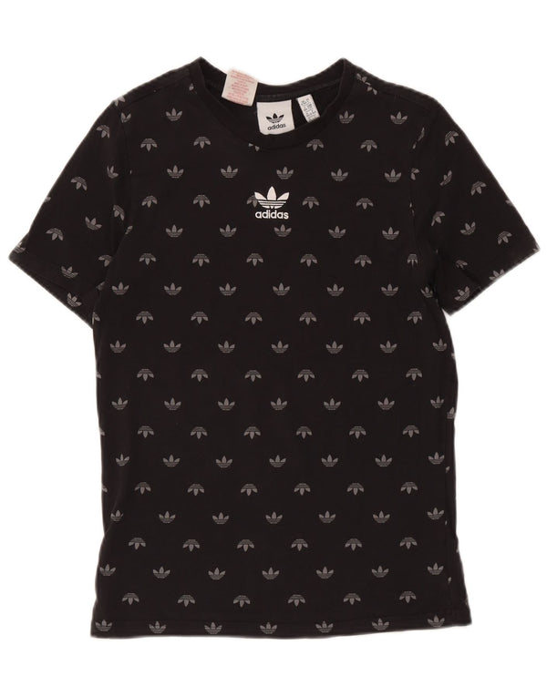 Tricou grafic Adidas pentru băieți Top 13-14 ani bumbac negru
