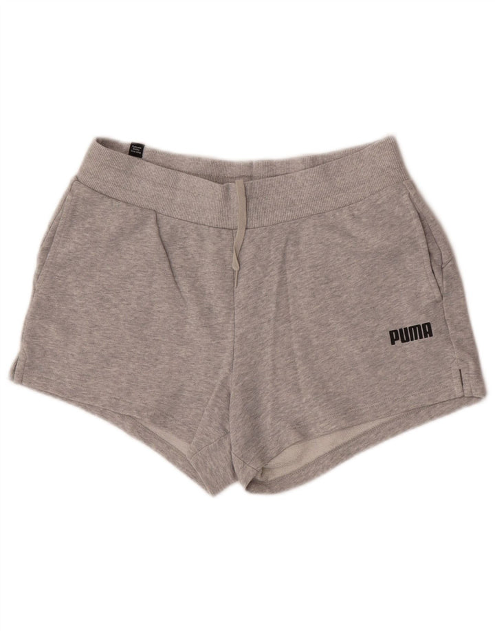 Pantaloni scurti sport Puma pentru femei UK 12, bumbac gri mediu