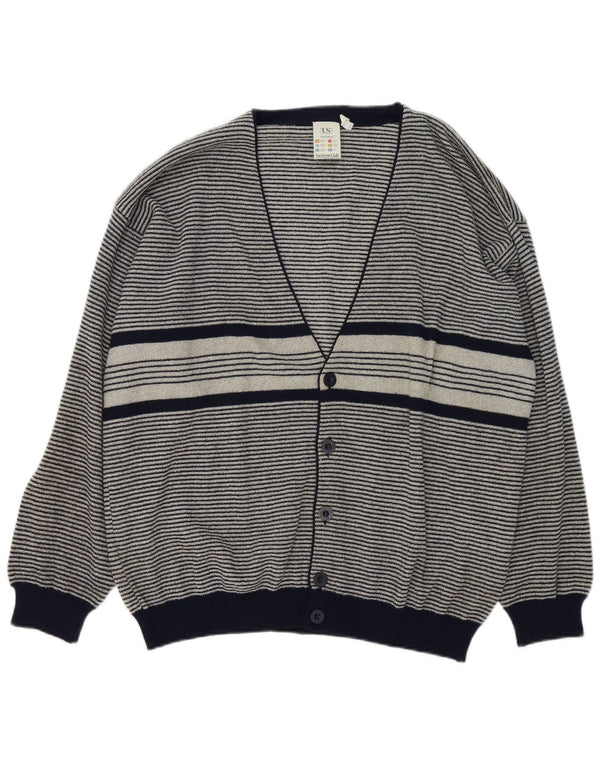 Pulover Cardigan pentru bărbați Umberto Severi Lână cu dungi gri mari