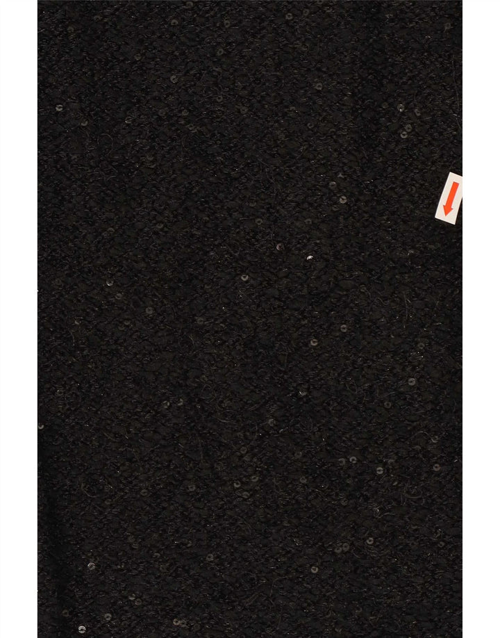 Top pentru femei Zara cu mâneci 3/4 UK 12 Medium Negru