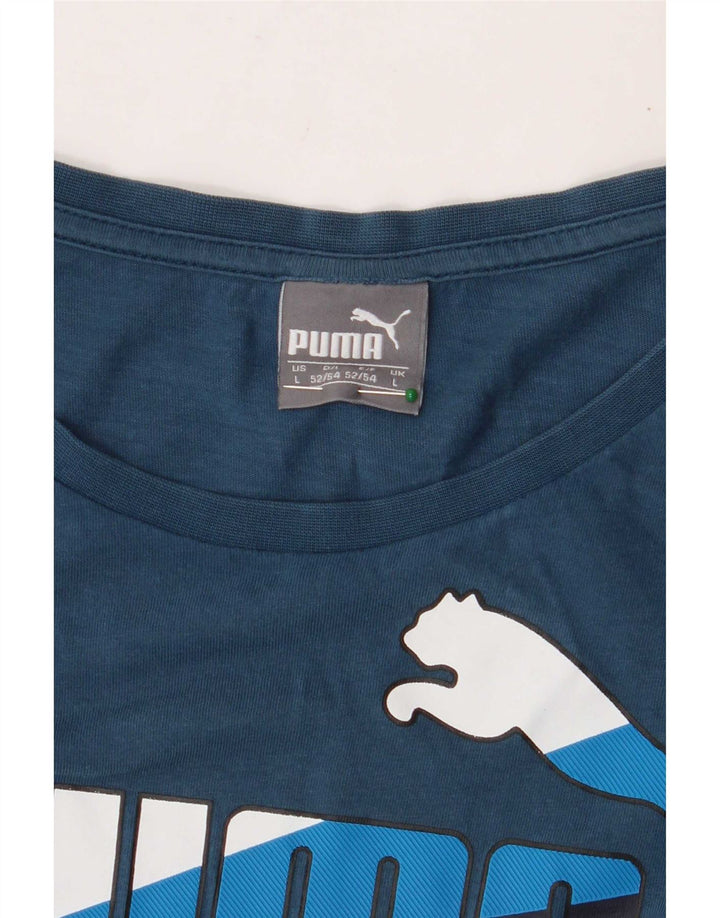 Tricou grafic Puma pentru bărbați Top Large Blue
