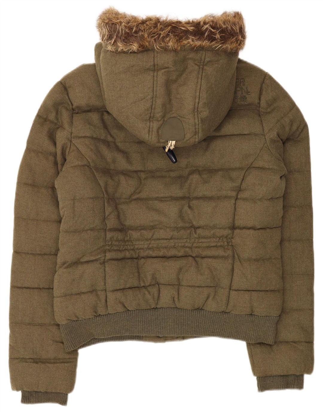 Jachetă căptușită cu glugă pentru femei Superdry UK 14 Medium Khaki Winter