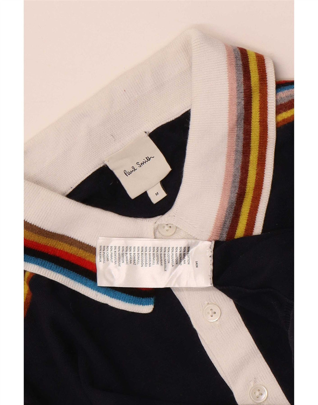Pulover Paul Smith pentru bărbați, cu mânecă scurtă, cu gât polo, albastru bleumarin mediu