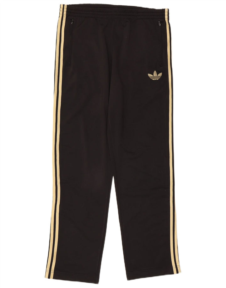 Pantaloni de trening Adidas pentru bărbați, negru mediu, poliester bloc de culoare