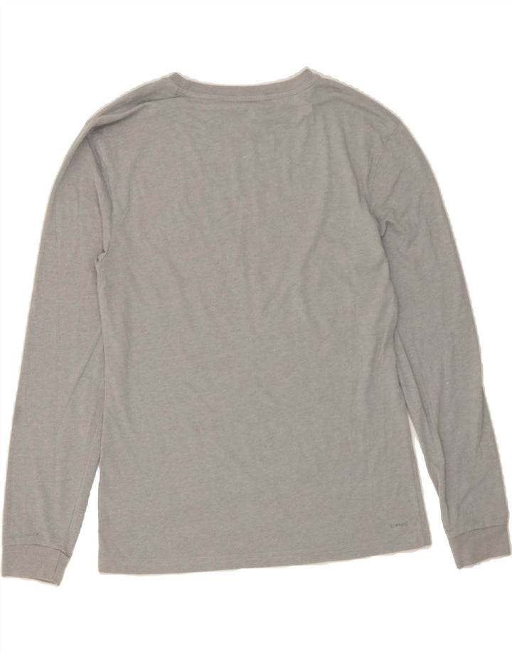 ADIDAS Womens Graphic Top Long Sleeve UK 10 Small Grey Polyester Vintage Adidas and Second-Hand Adidas from Messina Hembry 