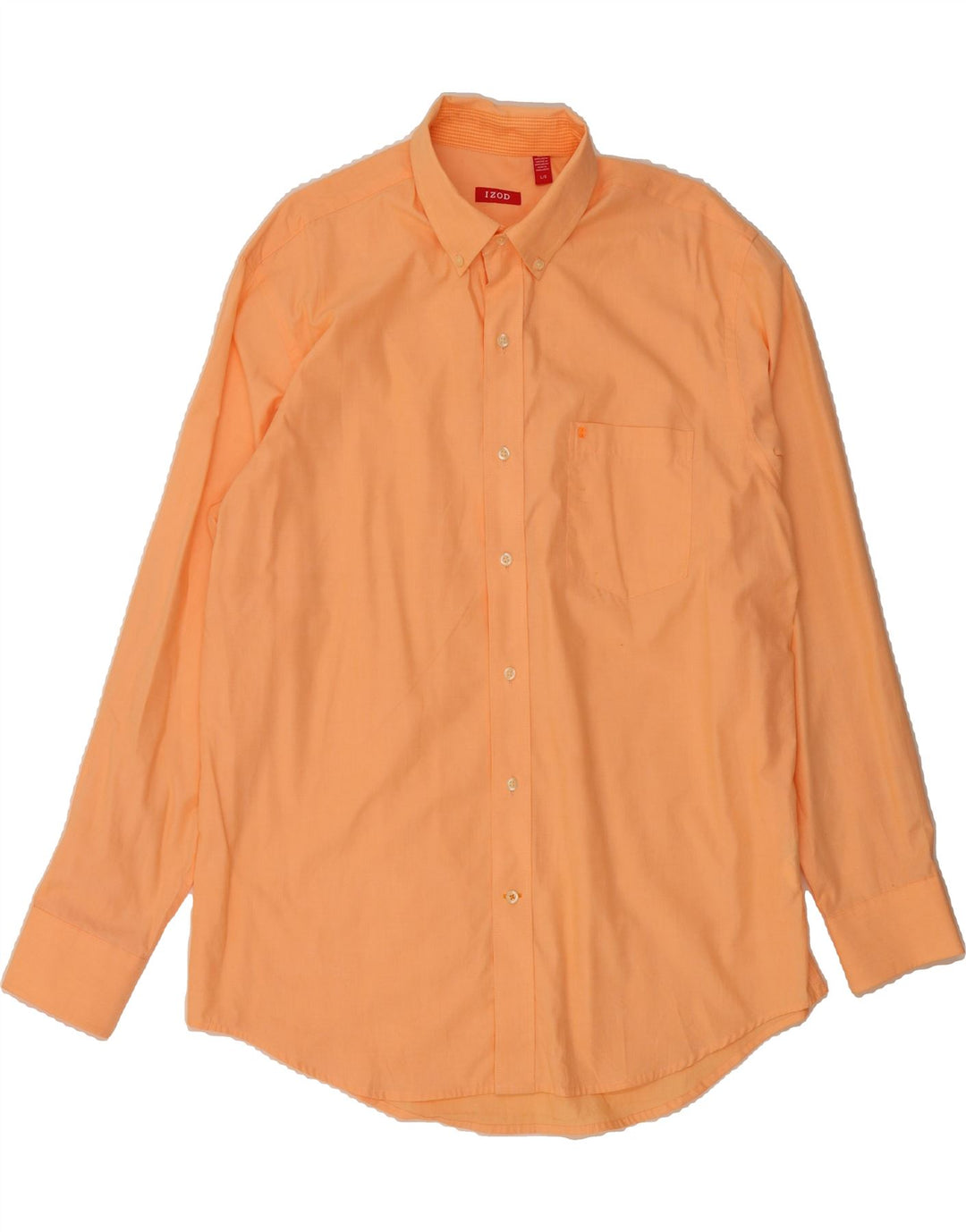 IZOD Mens Grant Fit Shirt Large Orange Cotton Vintage Izod and Second-Hand Izod from Messina Hembry 