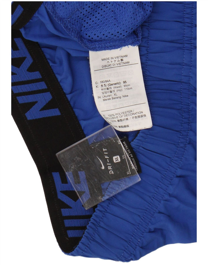 Pantaloni scurți sport Nike Dri Fit Graphic pentru bărbați XL, poliester albastru