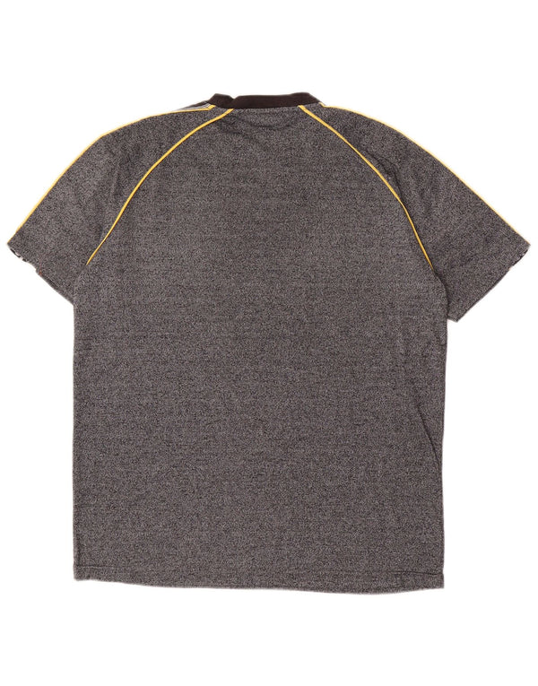 ASICS Mens Graphic T-Shirt Top Medium Grey Colourblock