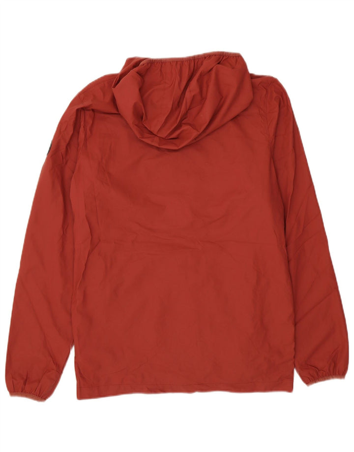 Jachetă de ploaie Quiksilver pentru bărbați, cu glugă, cu formă regulată, UK 36 XS, poliester roșu