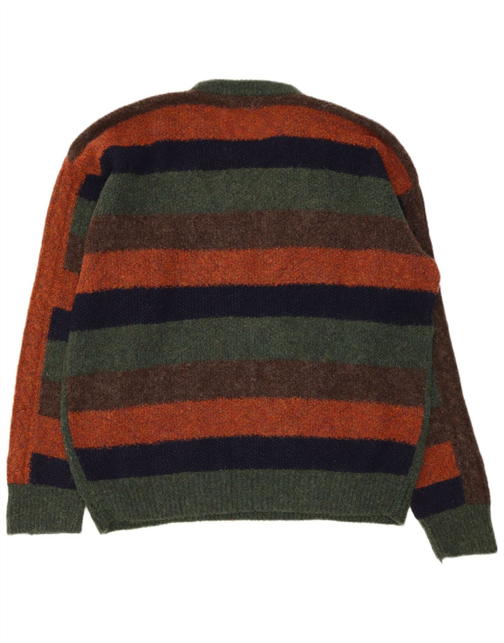 Pulover Trussardi pentru bărbați cu gât crew, XL, cu dungi multicolore