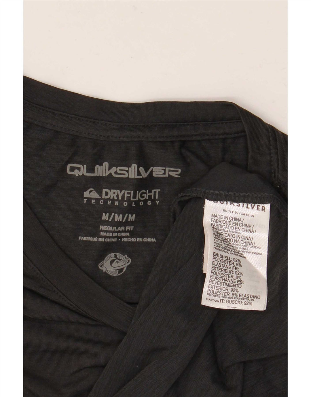 Vestă grafică Quiksilver pentru bărbați, cu formă regulată, poliester mediu negru