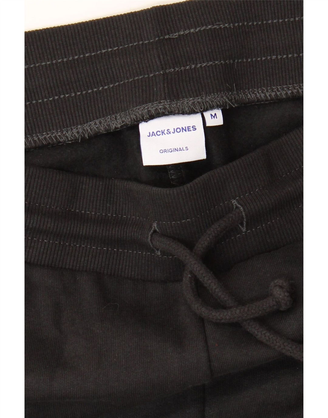 JACK & JONES Mens Graphic Tracksuit Trousers Joggers Medium  Black Cotton Vintage Jack & Jones and Second-Hand Jack & Jones from Messina Hembry 