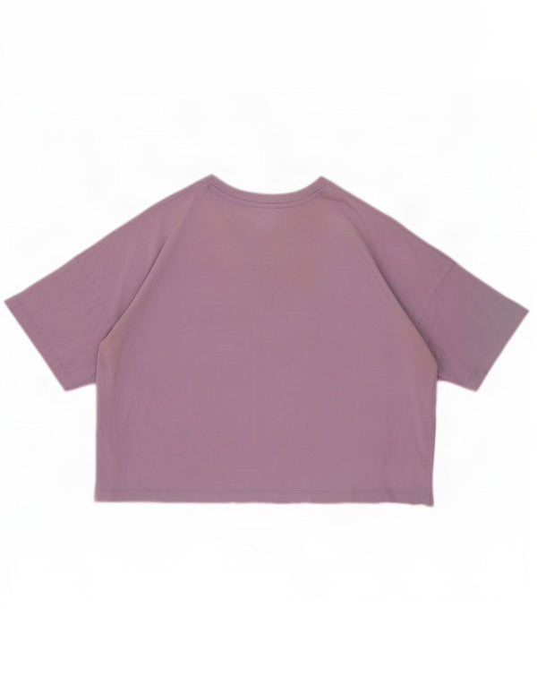 Tricou pentru femei Champion Crop Oversized Top UK 16 Large Purple Bumbac