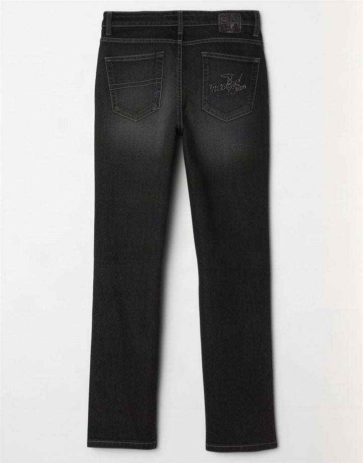 Blugi drepti pentru femei Trussardi W28 L30 bumbac gri
