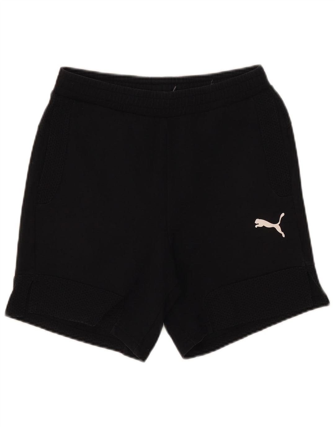 Pantaloni scurți sport Puma pentru băieți 13-14 ani, bumbac negru