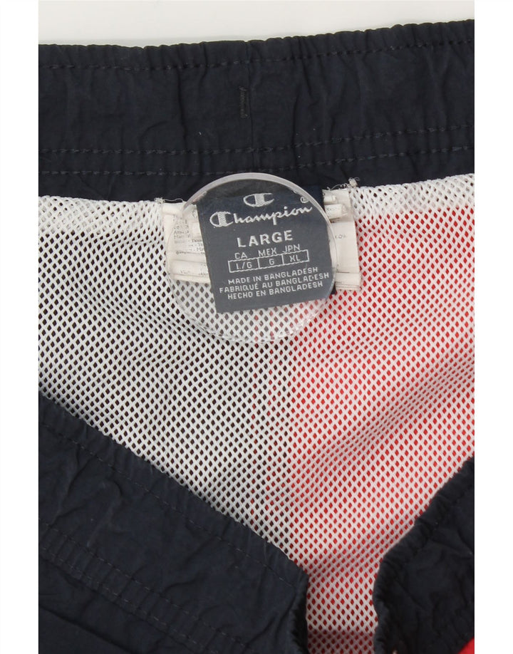Pantaloni scurți de înot cu grafic pentru bărbați Champion, mari, albastru, color block