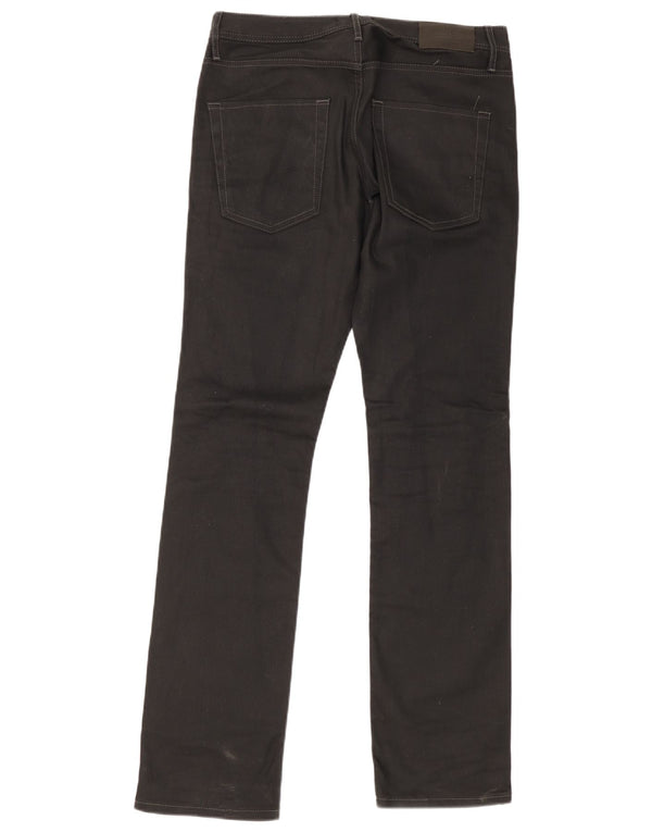 Blugi drepți Jack & Jones pentru bărbați Clark, cu ajustare normală, W32 L34, bumbac negru