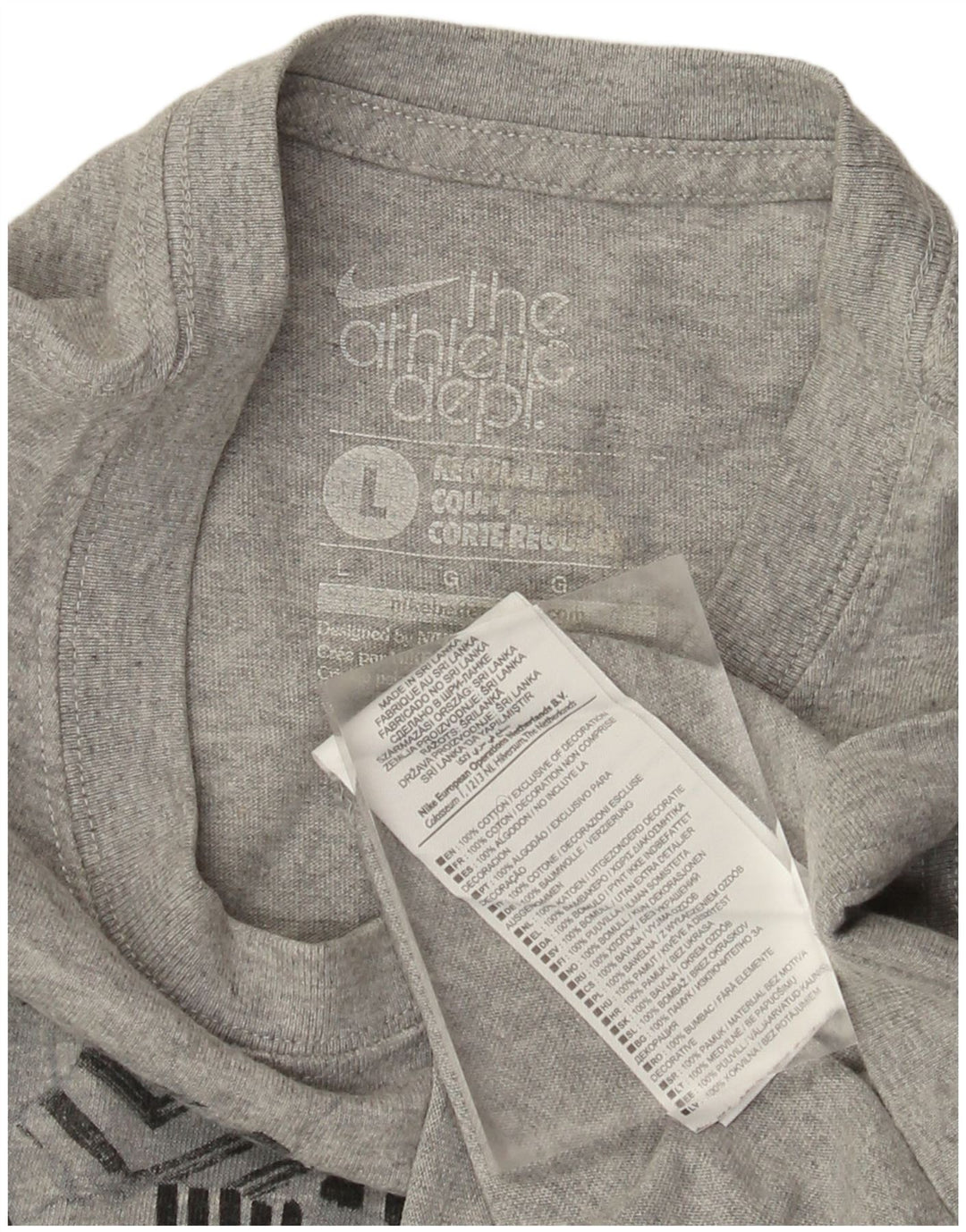 Tricou grafic pentru bărbați Nike Regular Fit Top mare din bumbac gri