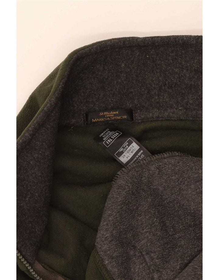 Marks & Spencer pentru femei St. Michael Fleece Jacket UK 14 Large Khaki