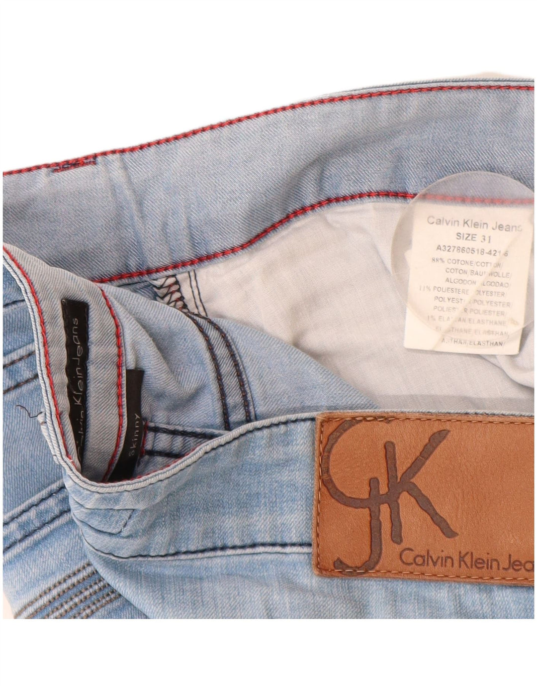 Blugi slim pentru femei Calvin Klein W34 L32 Bumbac albastru
