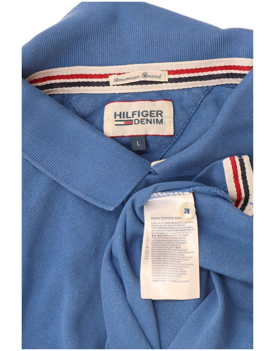 Tricou polo Tommy Hilfiger pentru bărbați, mare, albastru, bumbac