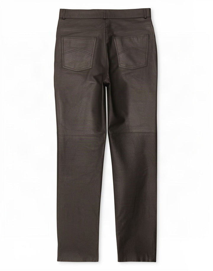 Pantaloni drepți din piele vintage pentru femei EU 40 Medium W29 L31 Negru