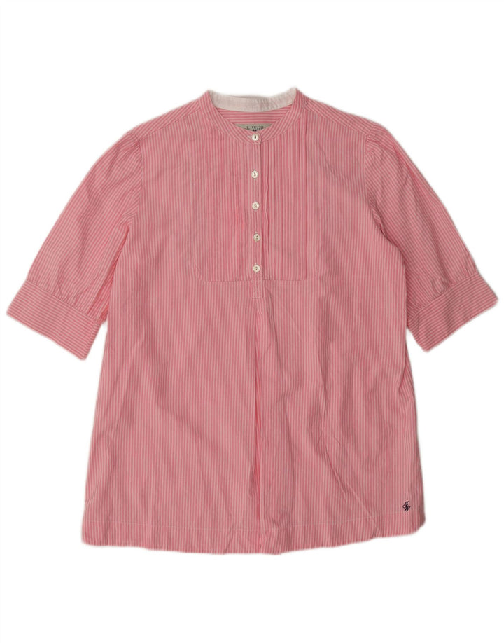 Cămașă pulover cu mânecă scurtă Jack Wills pentru femei UK 12 Medium roz cu dungi