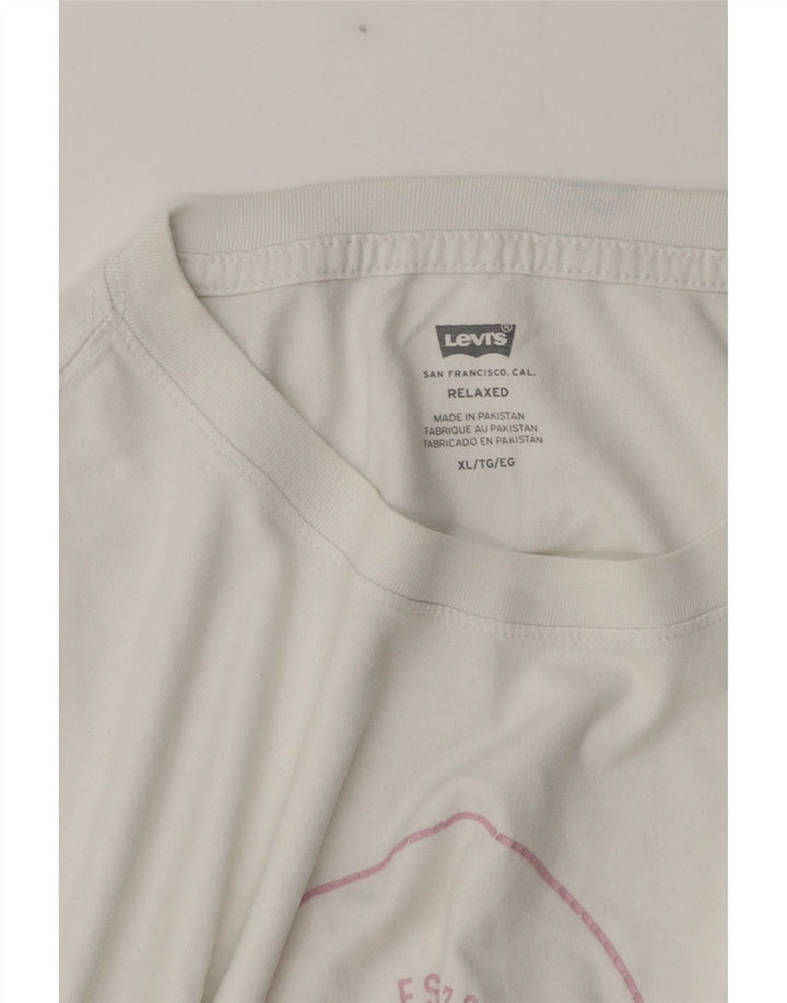 Tricou grafic pentru bărbați Levi's Top XL Bumbac alb