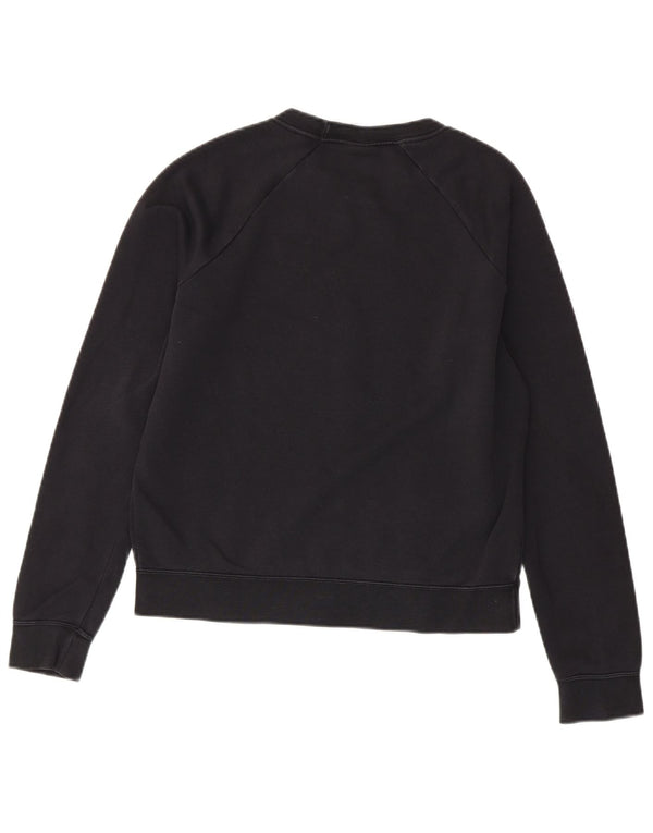 Pulover supradimensionat cu grafic Nike pentru femei UK 10 Bumbac negru mic
