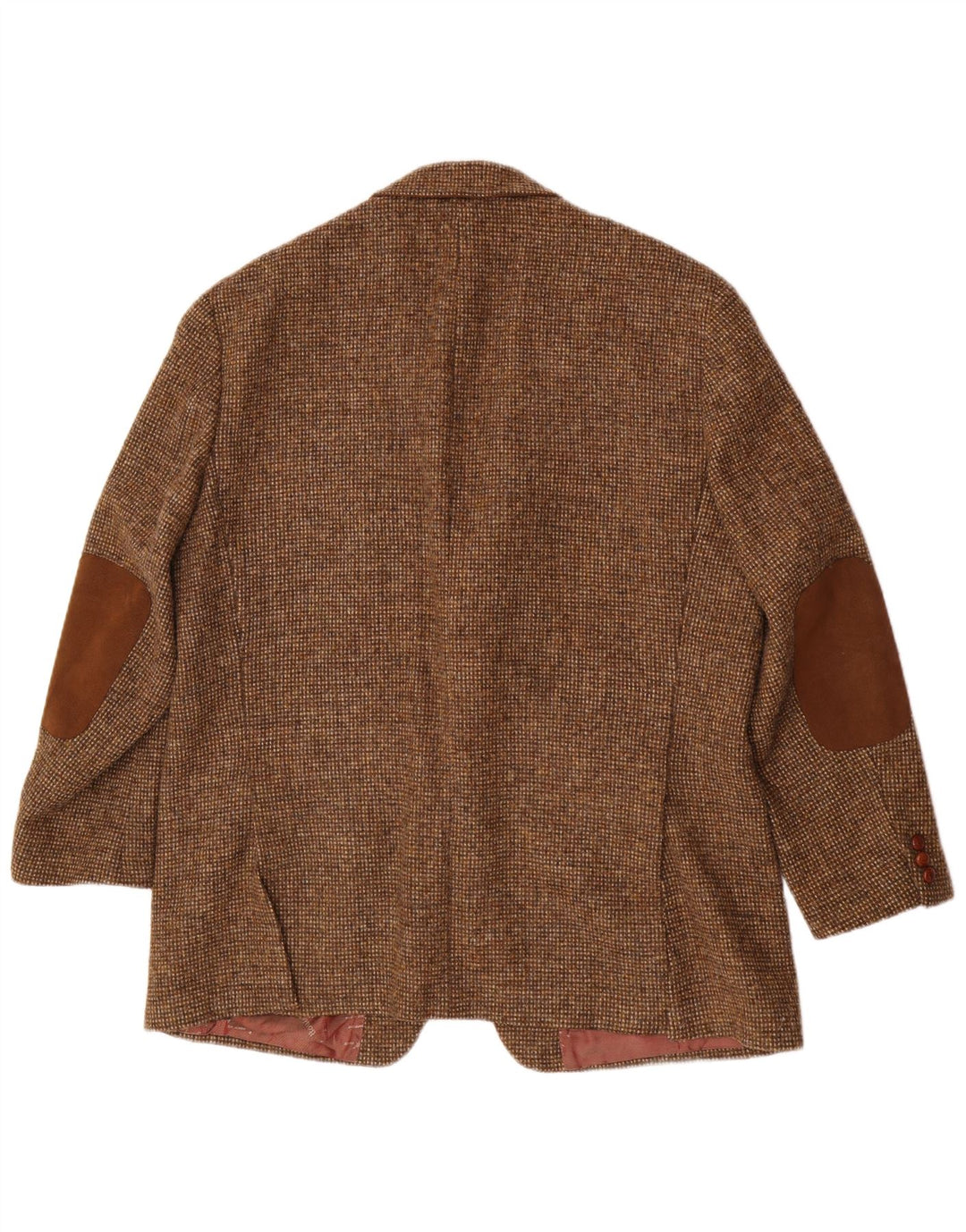 Jachetă pentru bărbați Harris Tweed cu 2 nasturi, UK 46 3XL, lână virgină maro
