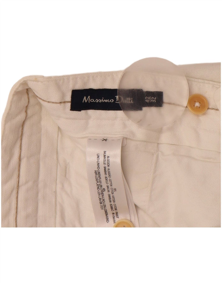 MASSIMO DUTTI Pantaloni drepți pentru bărbați EU 42 Large W32 L32 Off White