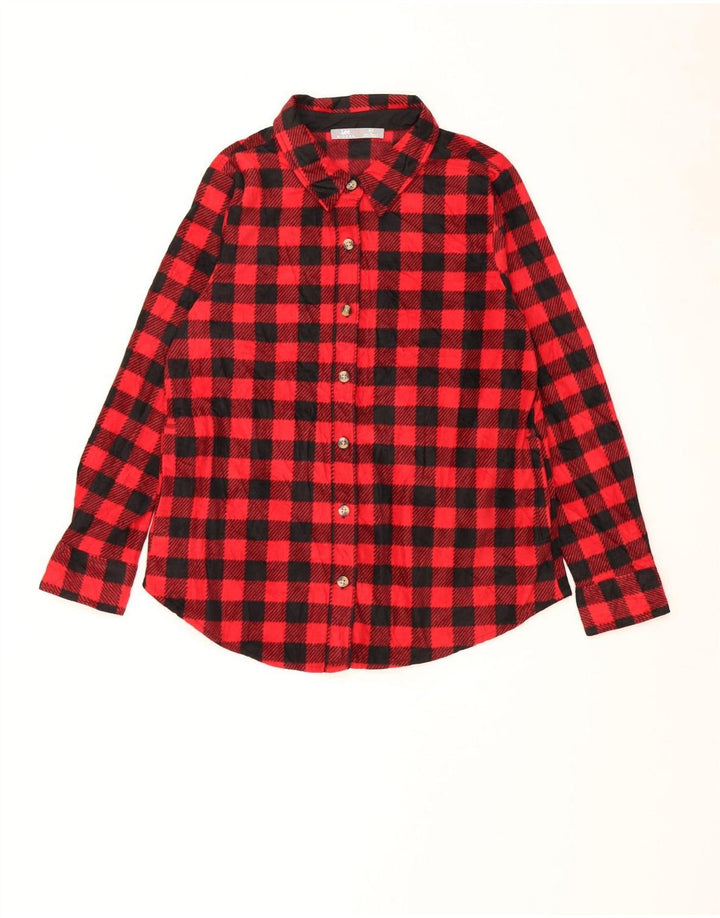 Cămașă din lână Lee Riders pentru femei UK 14 Medium Red Gingham