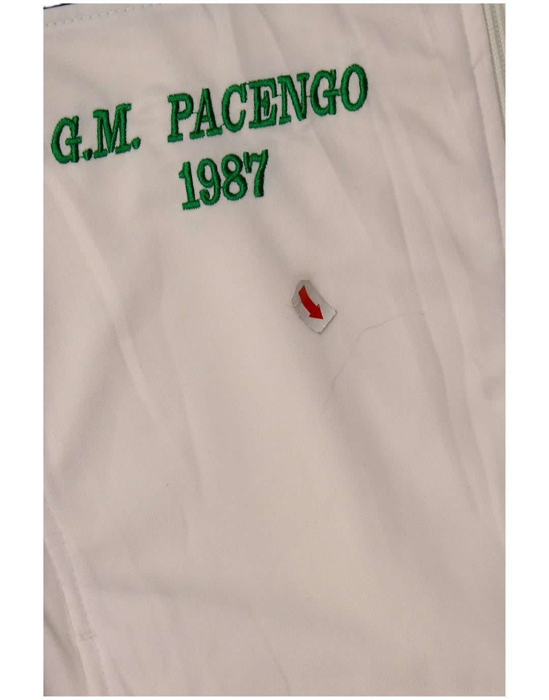 Jachetă de top pentru trening grafic ASICS pentru bărbați, alb mediu, poliester bloc de culoare