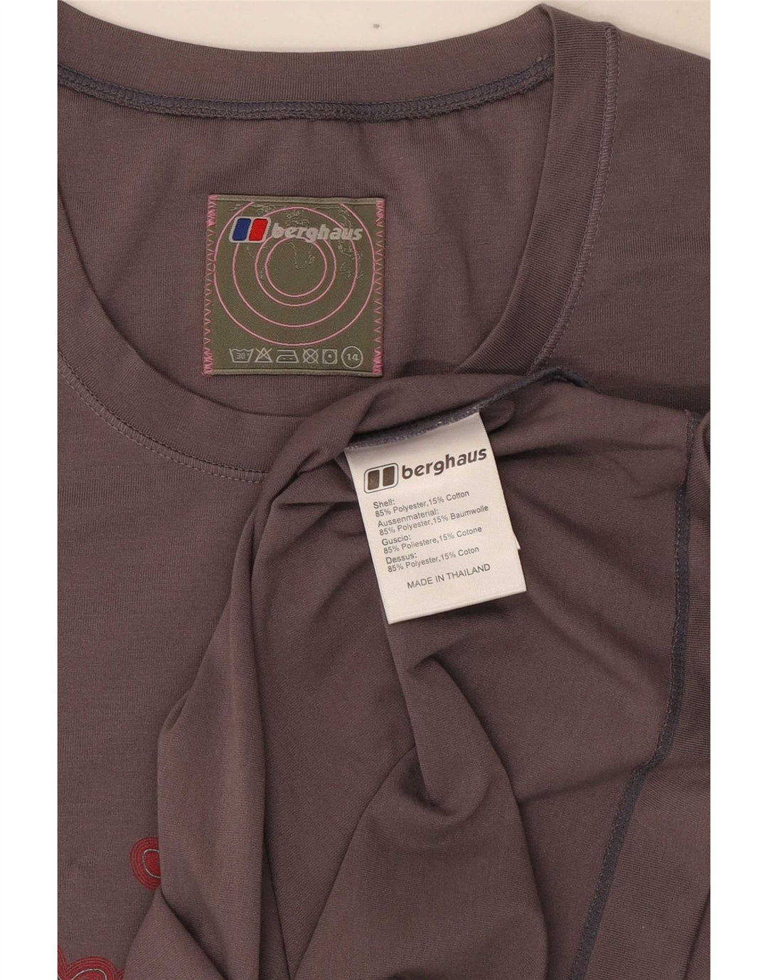 Tricou grafic Berghaus pentru femei Top UK 14 Medium Gri Poliester
